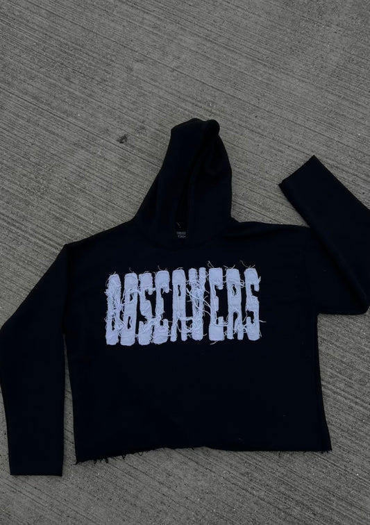 PART I:BLACK OBSERVERS DISTRESSED HOODIE